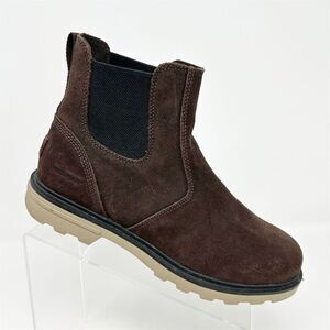 Sorel Men's Chelsea Brown Suede Leather Waterproof Boots Size 7.5 Comfort